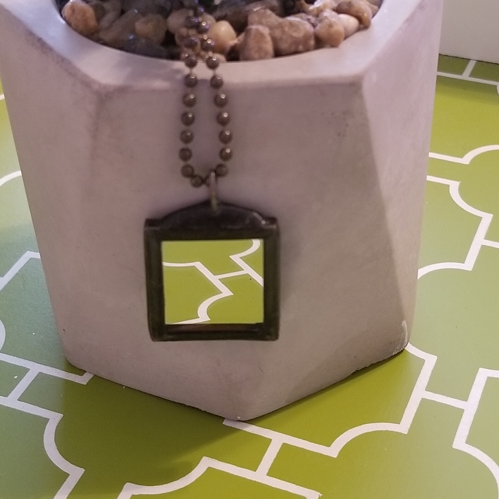 Bird picture framed necklace
